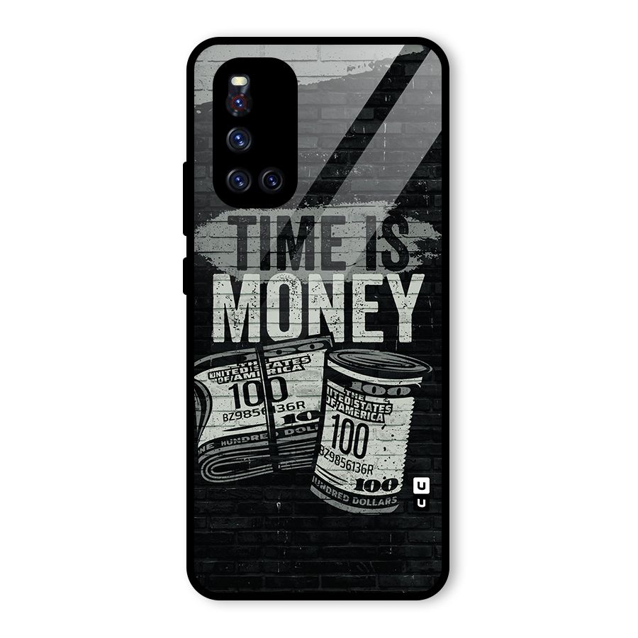 Time Is Money Glass Back Case for Vivo V19