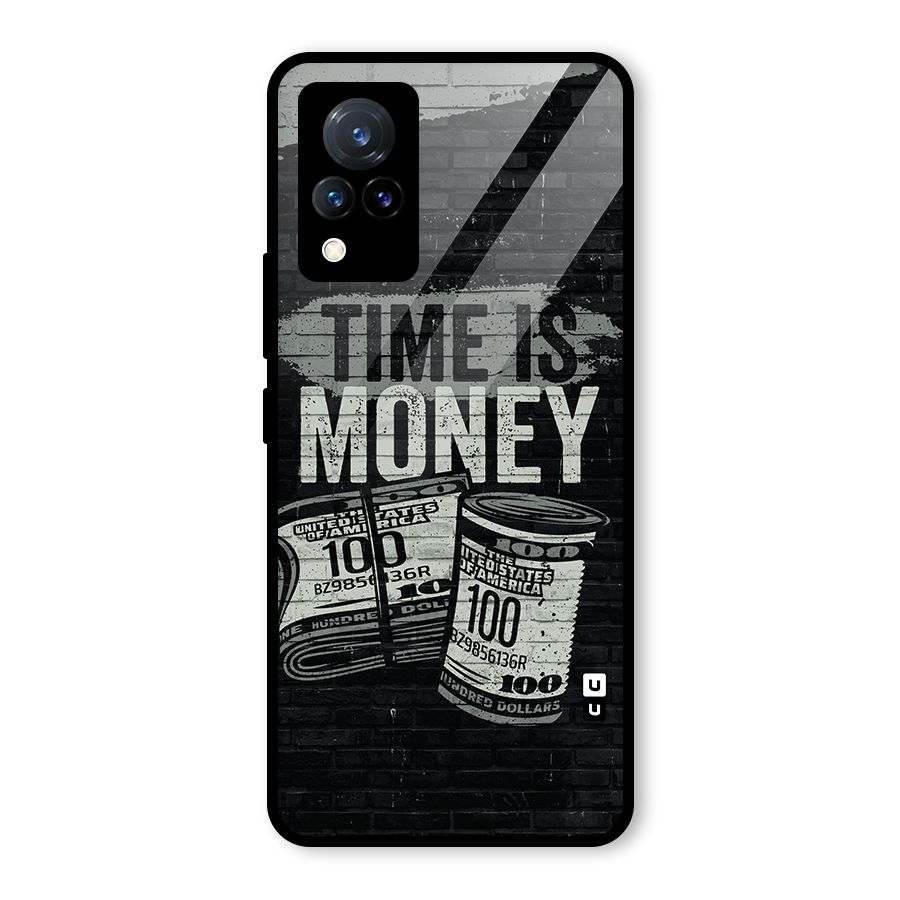 Time Is Money Glass Back Case for Vivo V21 5G