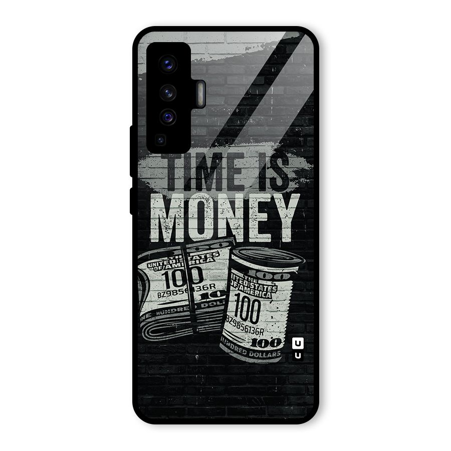 Time Is Money Glass Back Case for Vivo X50