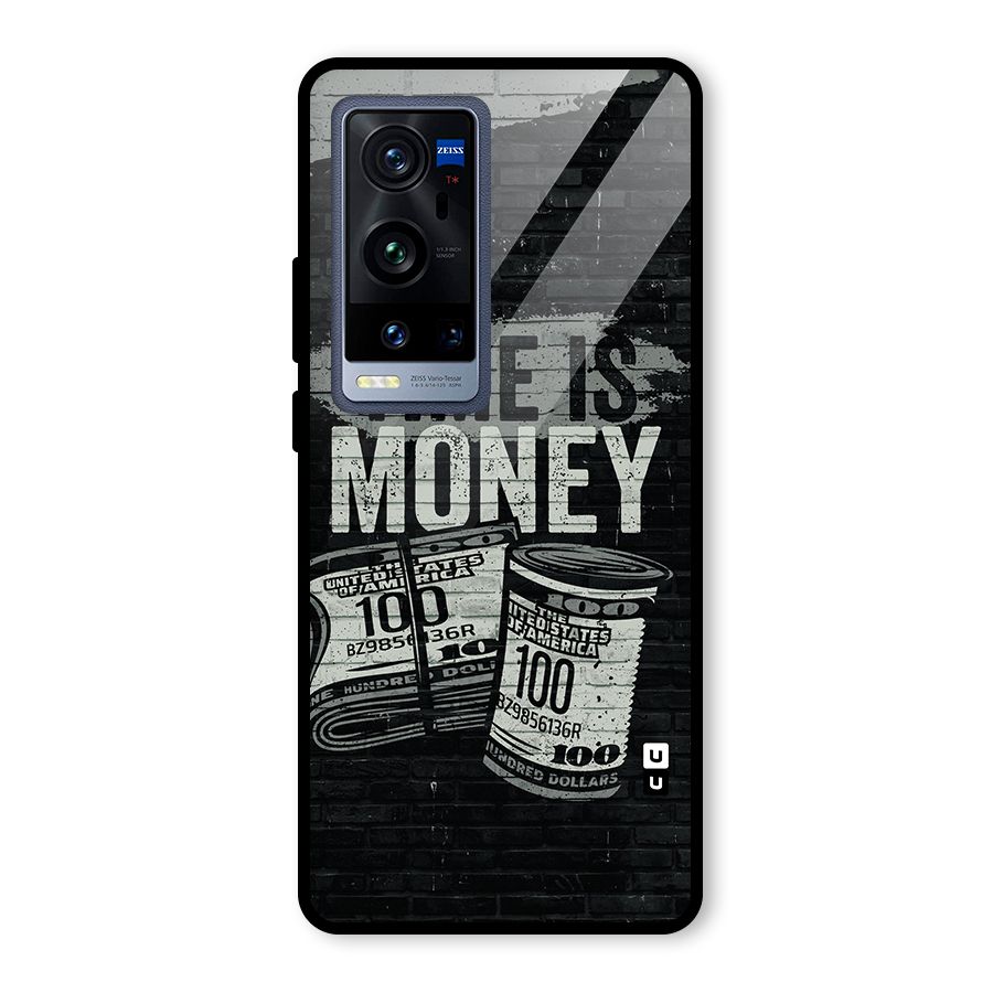 Time Is Money Glass Back Case for Vivo X60 Pro Plus