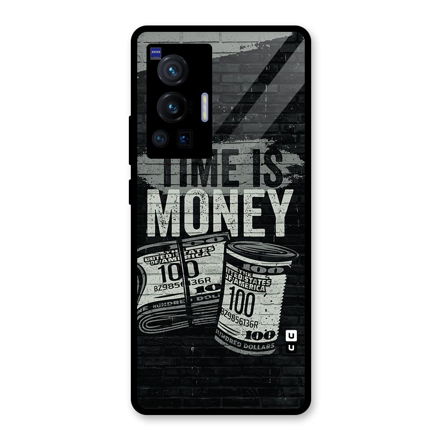 Time Is Money Glass Back Case for Vivo X70 Pro