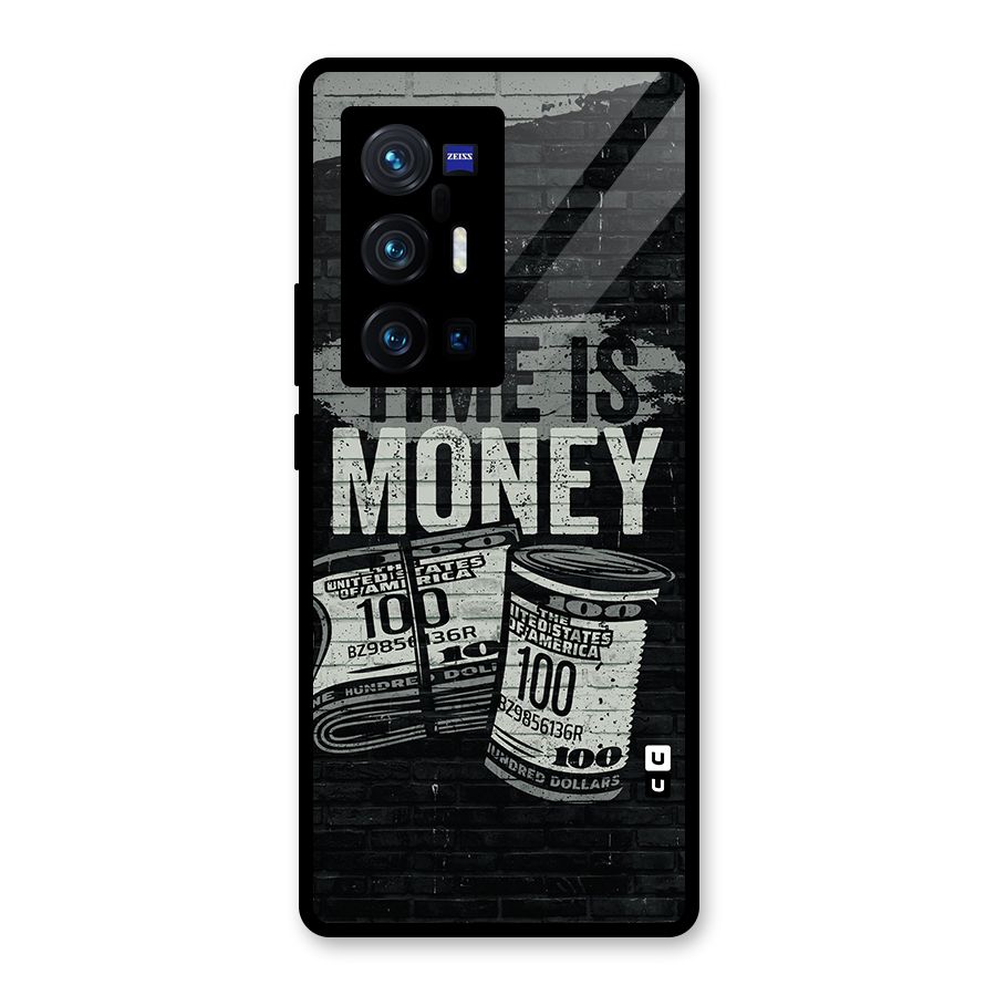 Time Is Money Glass Back Case for Vivo X70 Pro Plus