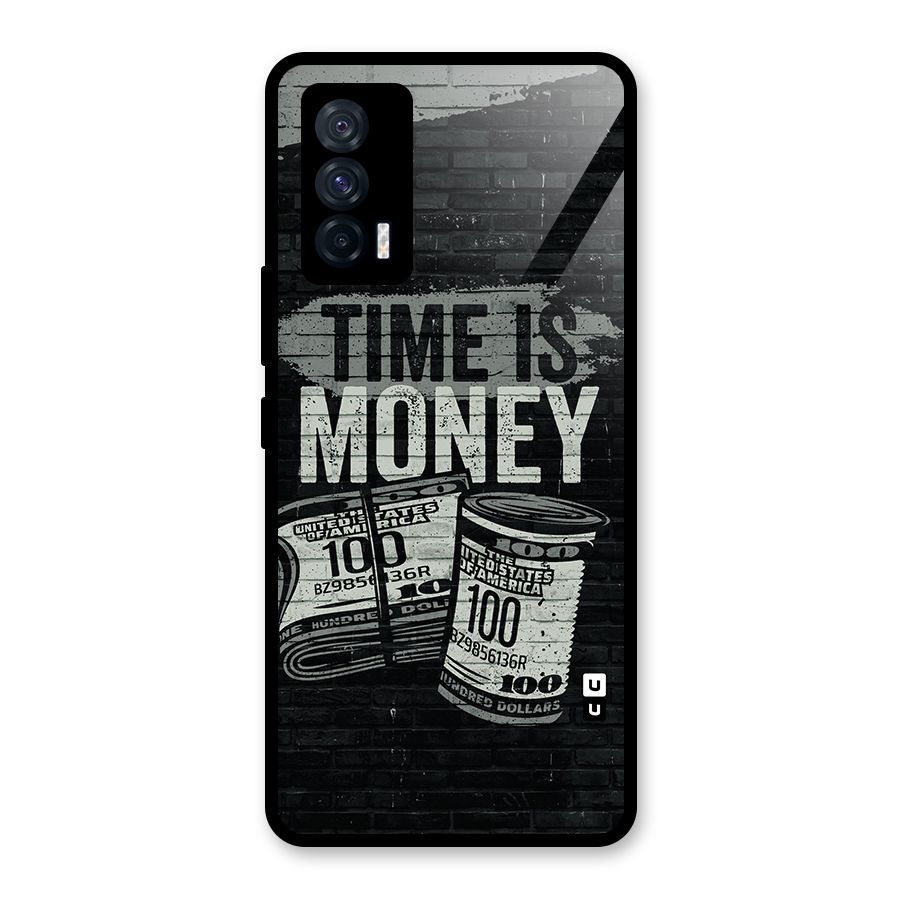 Time Is Money Glass Back Case for Vivo iQOO 7 5G