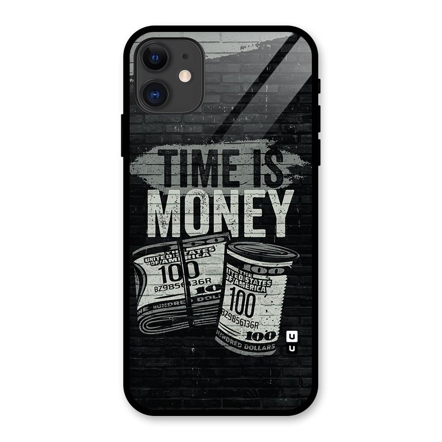 Time Is Money Glass Back Case for iPhone 11