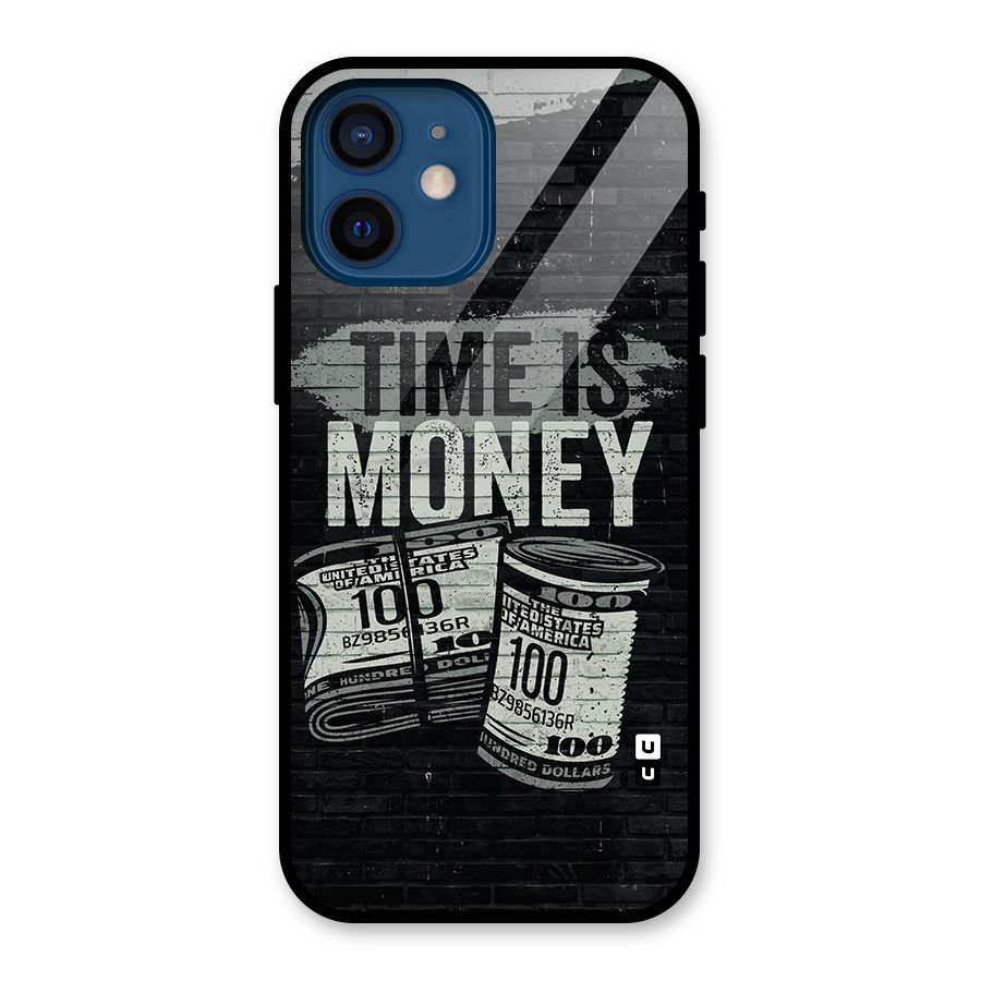 Time Is Money Glass Back Case for iPhone 12 Mini