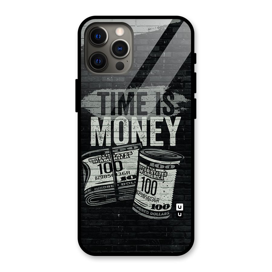 Time Is Money Glass Back Case for iPhone 12 Pro Max