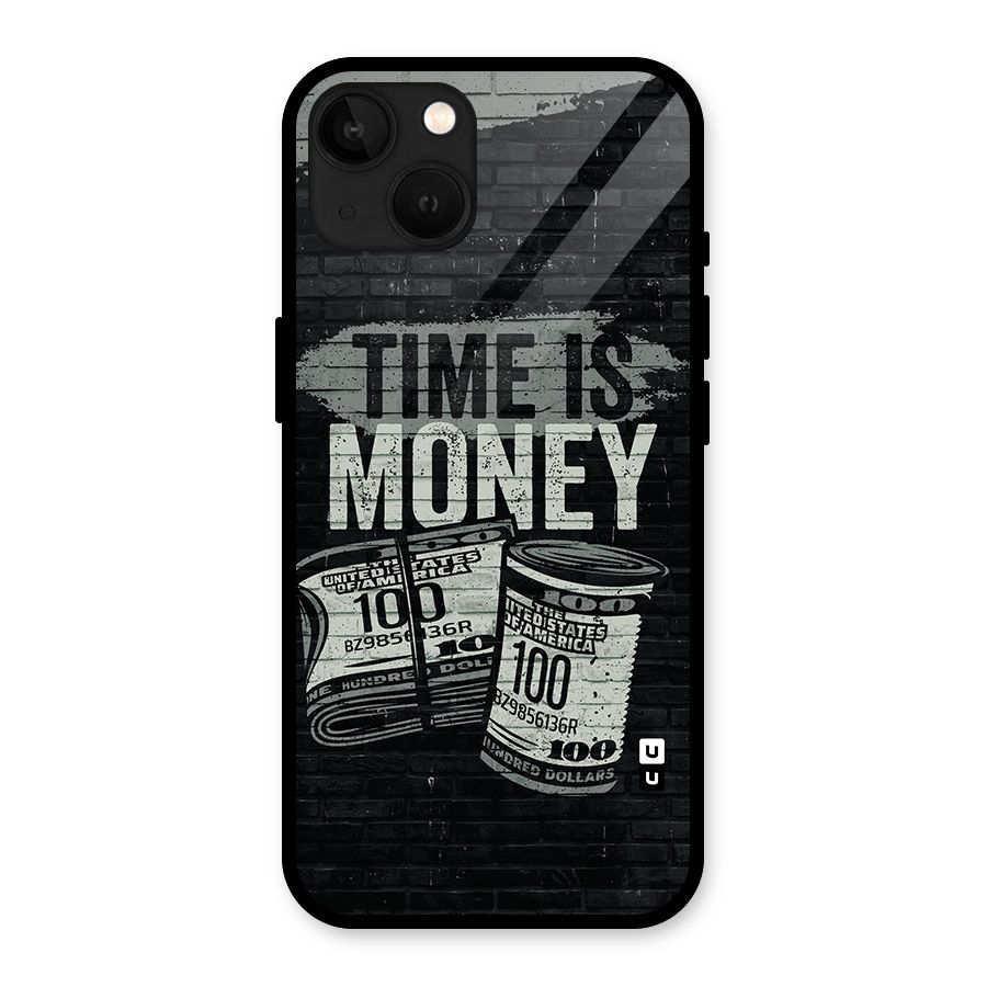 Time Is Money Glass Back Case for iPhone 13
