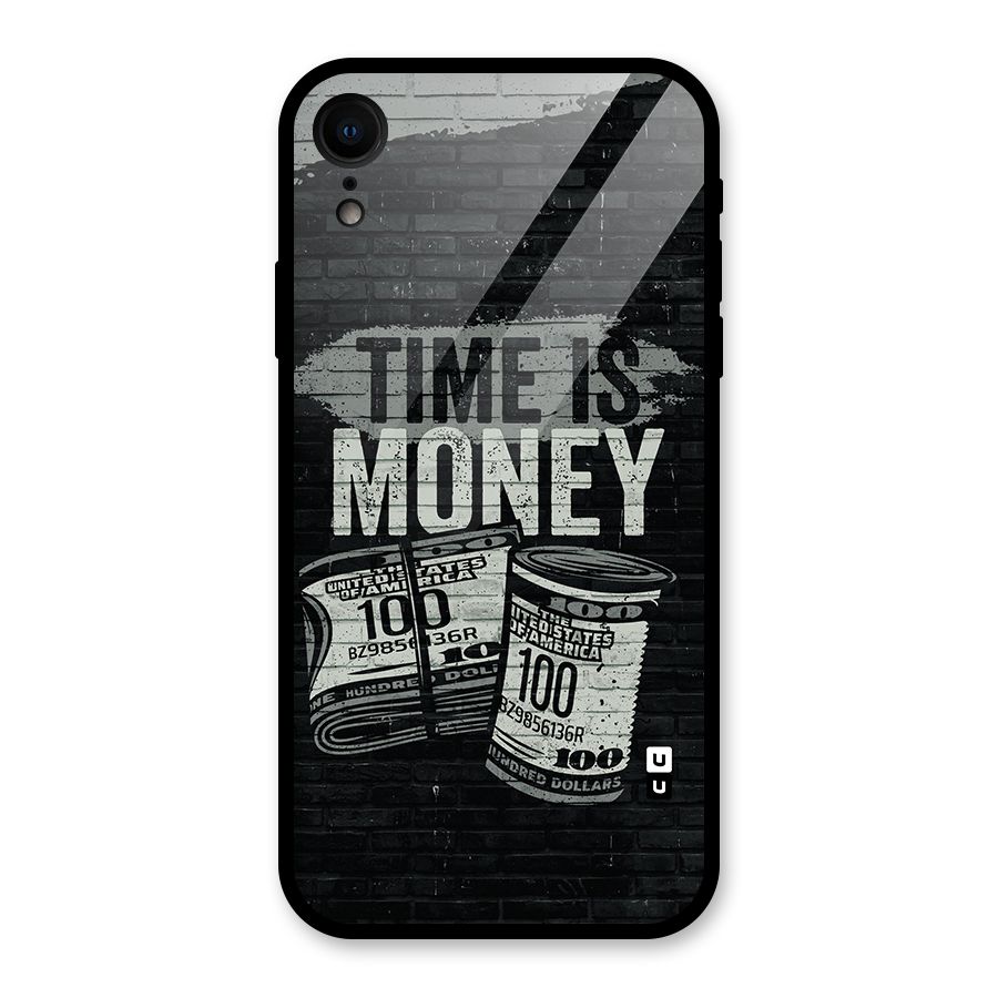 Time Is Money Glass Back Case for iPhone XR