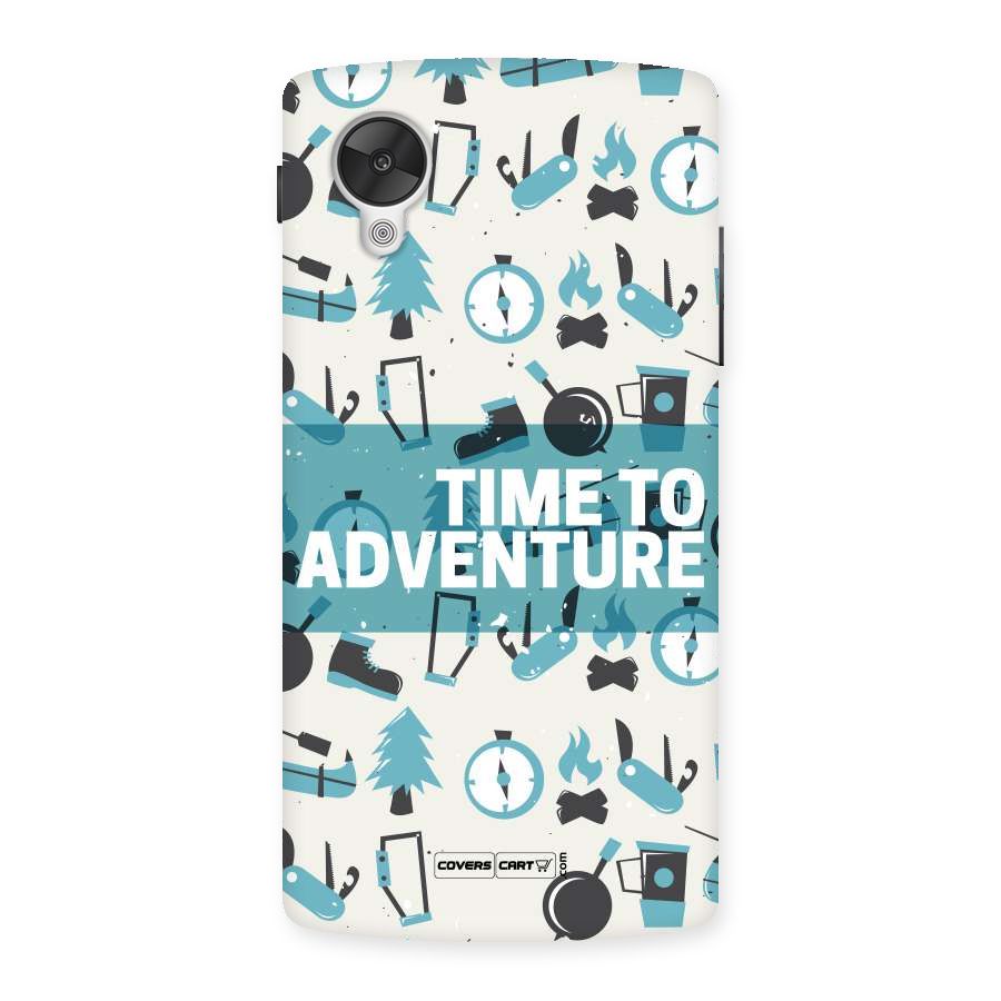Time To Adventure Blazing Blue Back Case for Google Nexsus 5