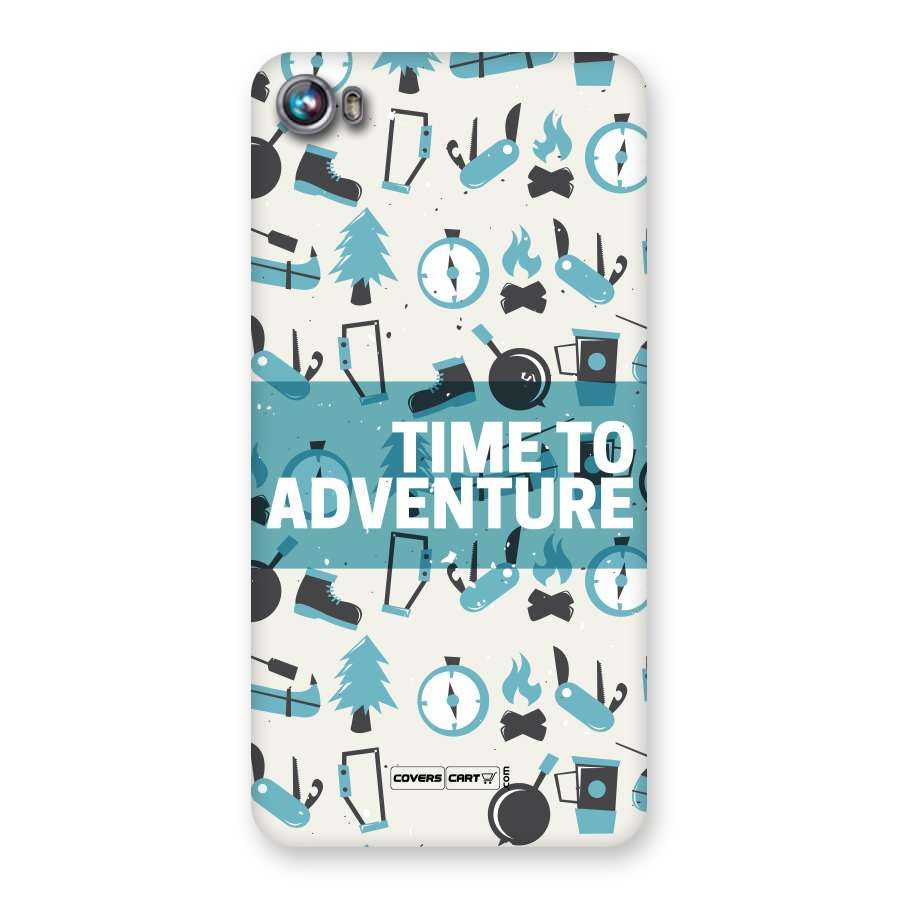 Time To Adventure Blazing Blue Back Case for Micromax Canvas Fire 4 A107