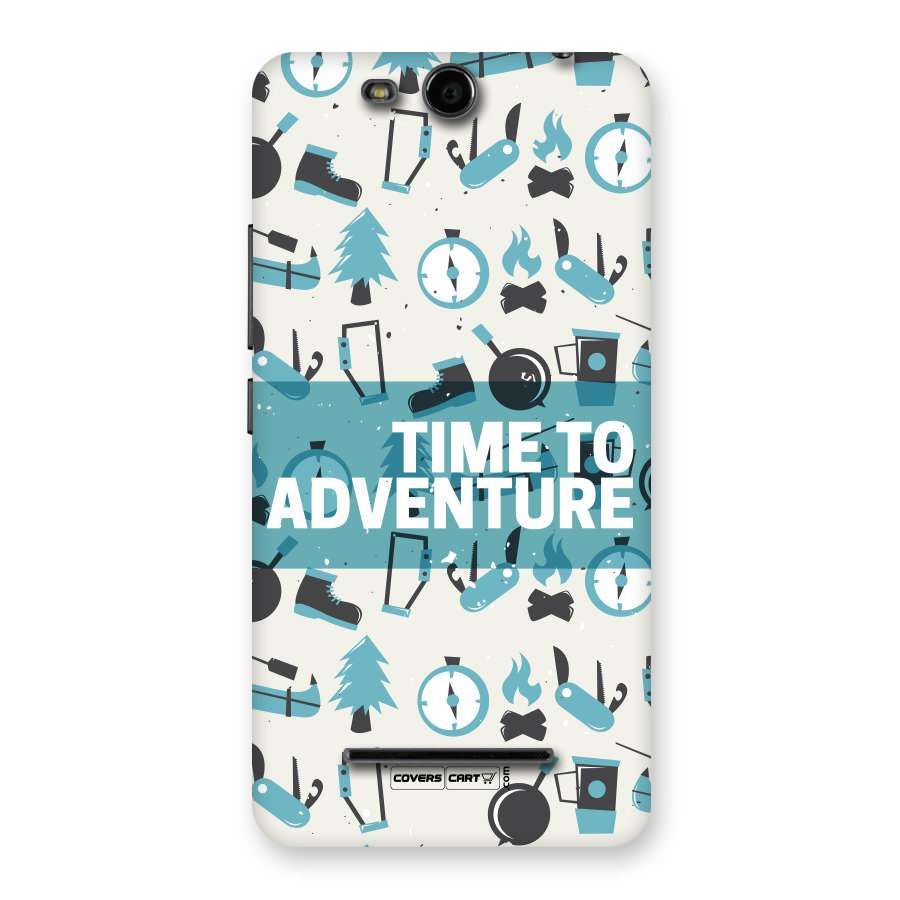 Time To Adventure Blazing Blue Back Case for Micromax Canvas Juice 3 Q392