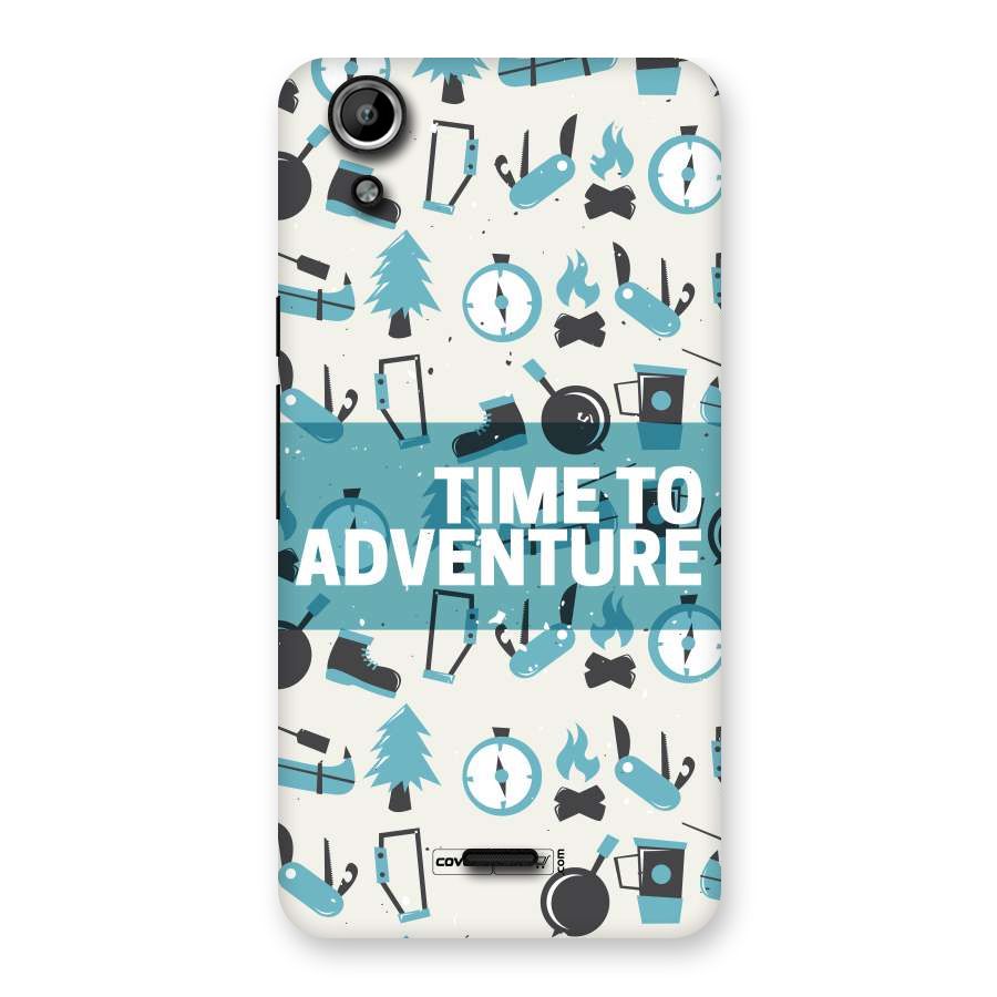 Time To Adventure Blazing Blue Back Case for Micromax Canvas Selfie Lens Q345