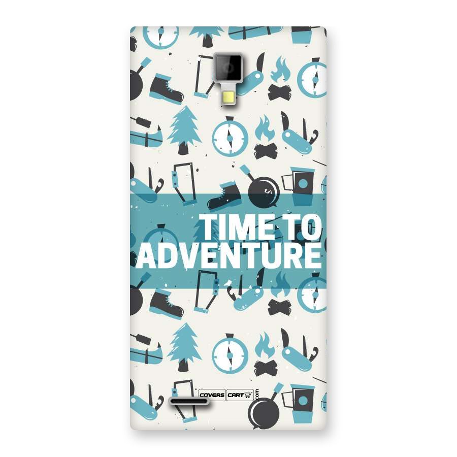 Time To Adventure Blazing Blue Back Case for Micromax Canvas Xpress A99