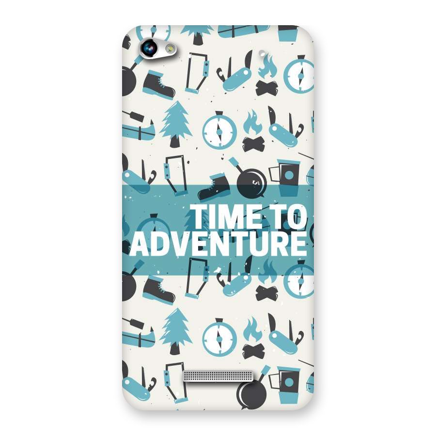 Time To Adventure Blazing Blue Back Case for Micromax Hue 2