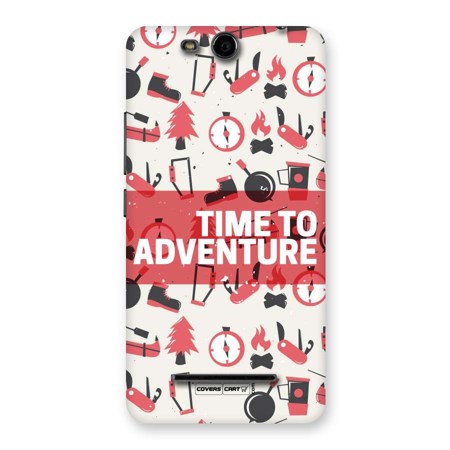 Time To Adventure Radiant Red Back Case for Micromax Canvas Juice 3 Q392