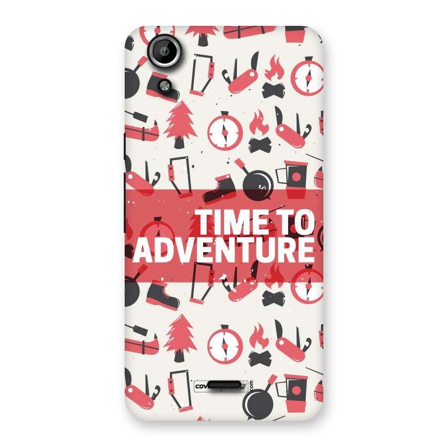 Time To Adventure Radiant Red Back Case for Micromax Canvas Selfie Lens Q345