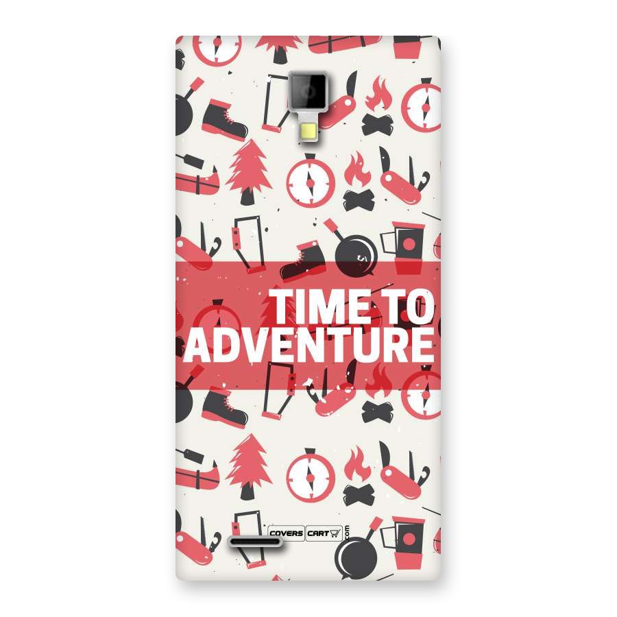 Time To Adventure Radiant Red Back Case for Micromax Canvas Xpress A99