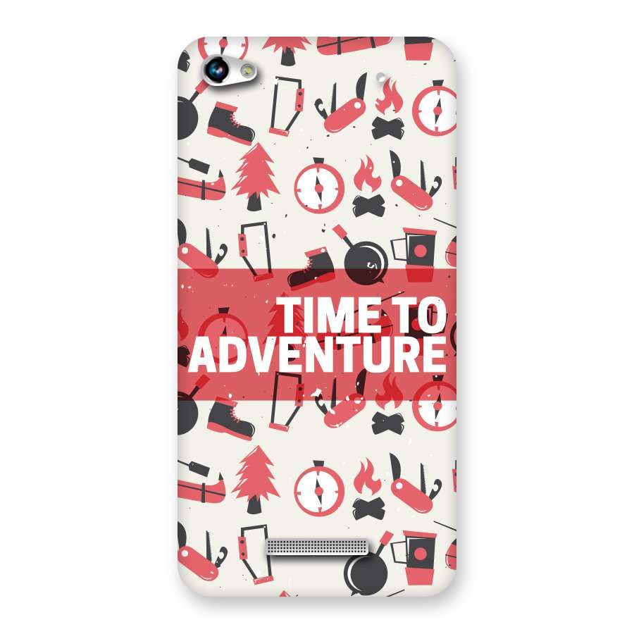 Time To Adventure Radiant Red Back Case for Micromax Hue 2