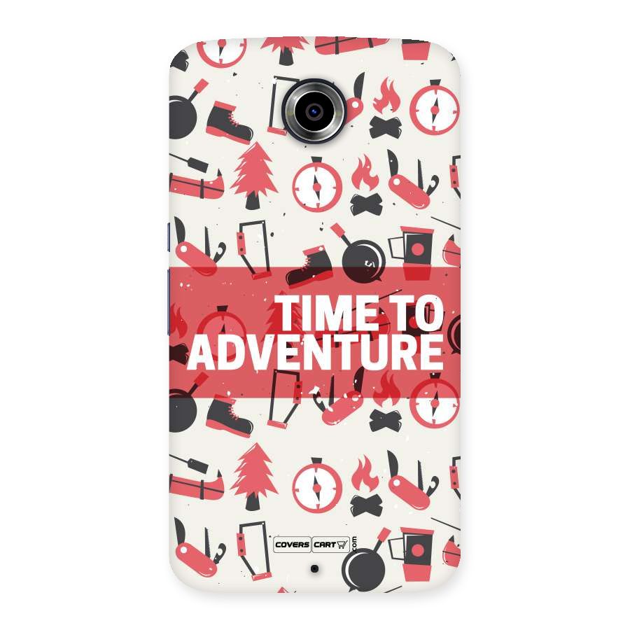 Time To Adventure Radiant Red Back Case for Nexsus 6