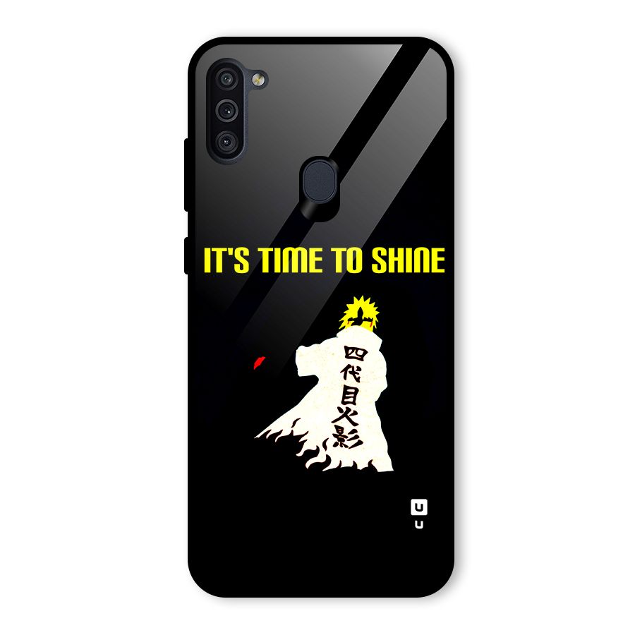 Time To Shine Glass Back Case for Galaxy M11