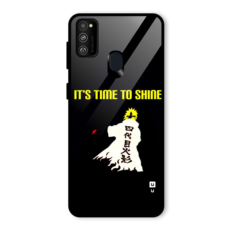 Time To Shine Glass Back Case for Galaxy M30s