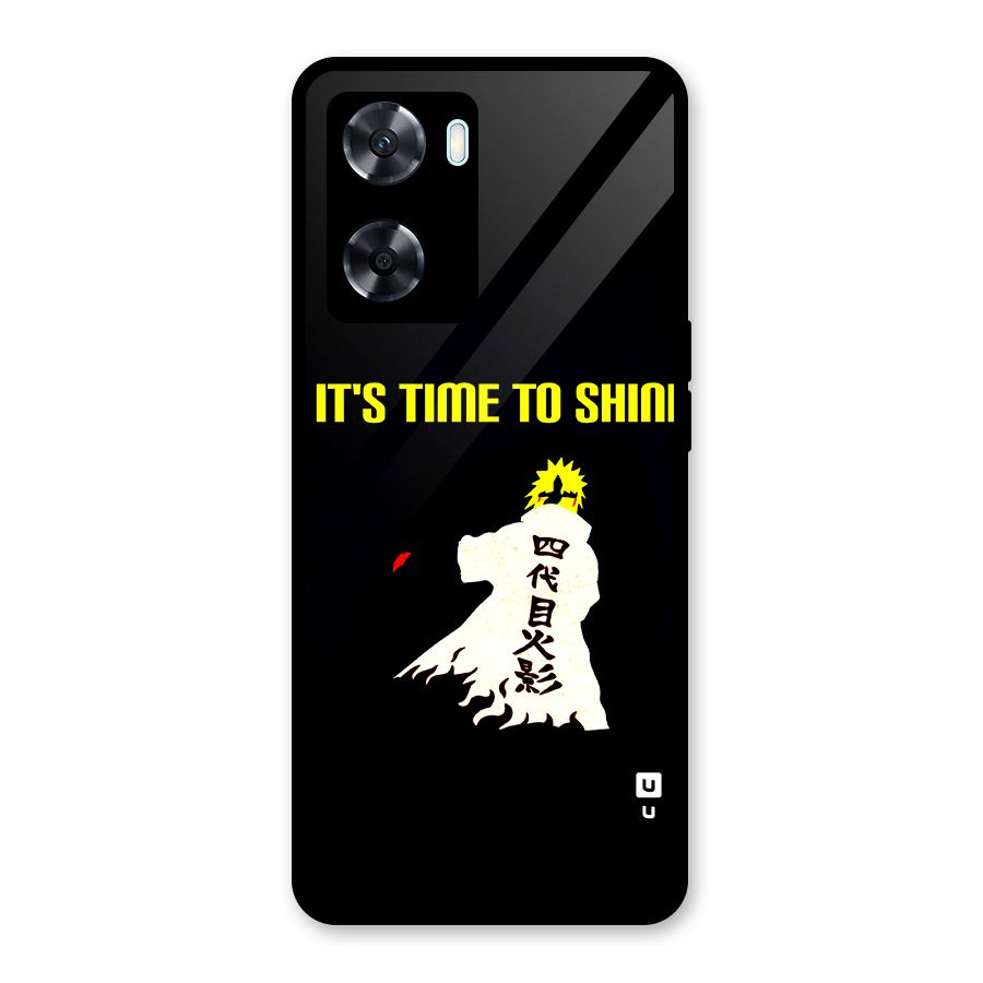 Time To Shine Glass Back Case for Oppo A77