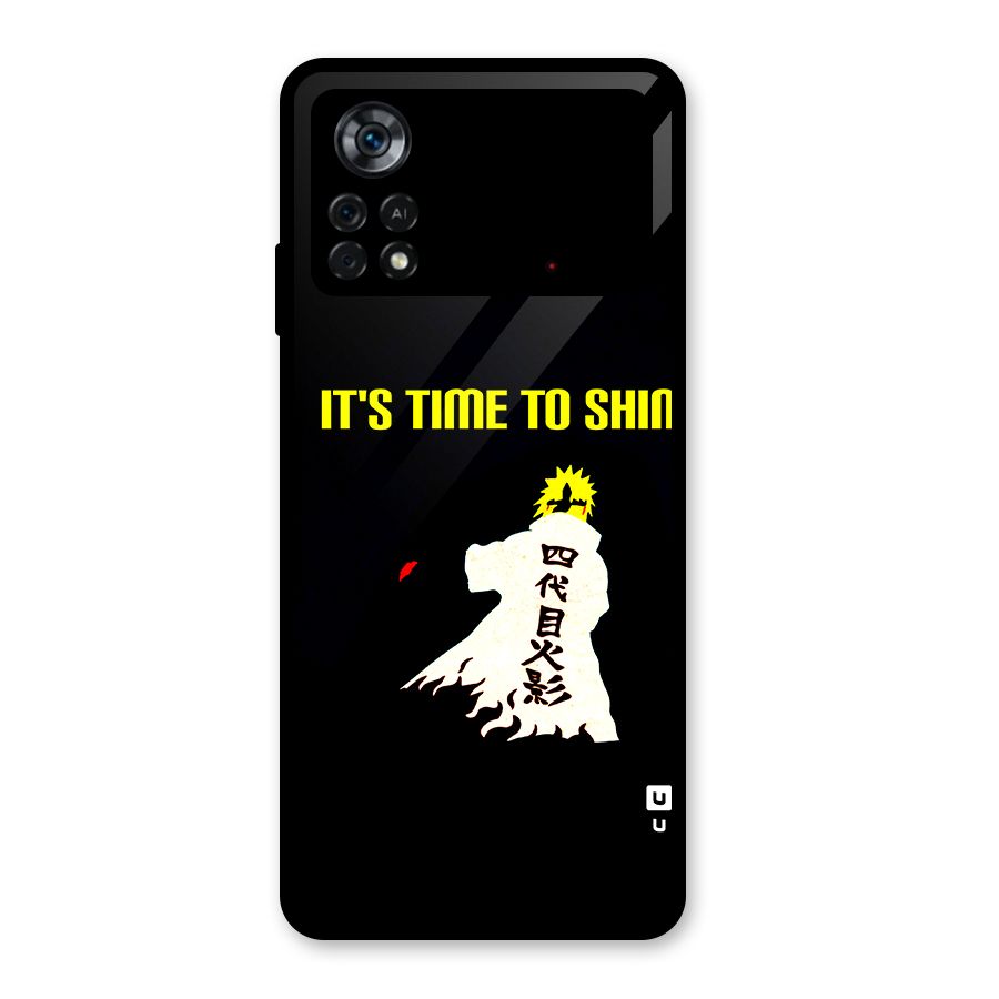 Time To Shine Glass Back Case for Poco X4 Pro 5G