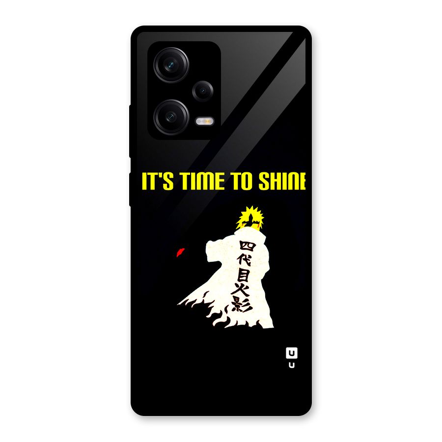 Time To Shine Glass Back Case for Redmi Note 12 Pro
