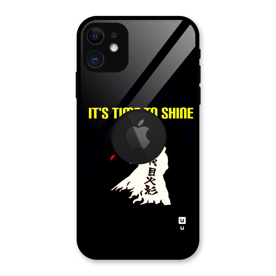 Time To Shine Glass Back Case for iPhone 11 Logo Cut