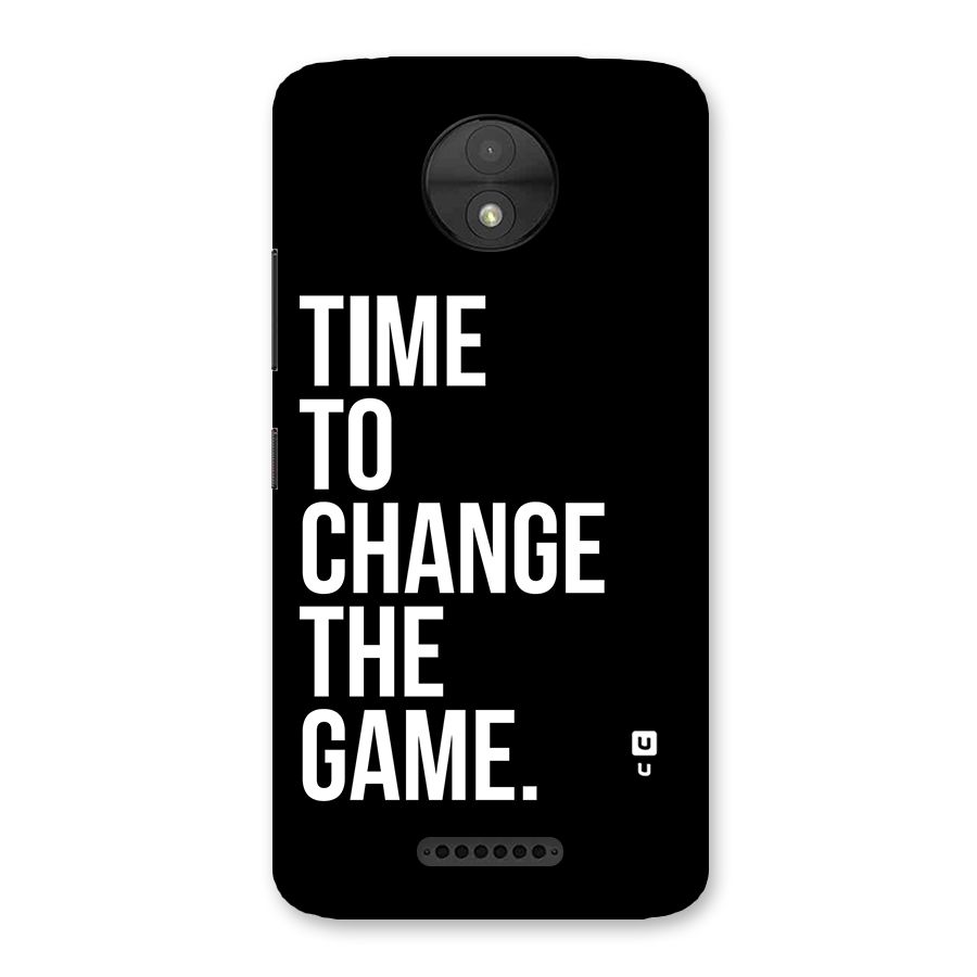 Time to Change the Game Back Case for Moto C