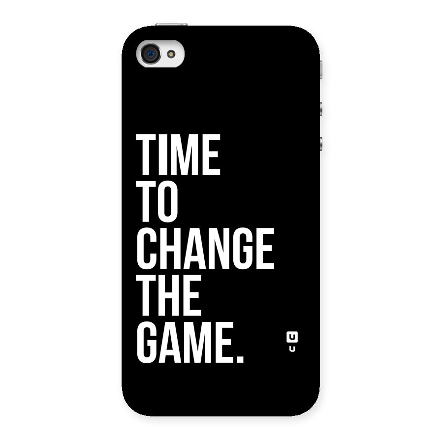 Time to Change the Game Back Case for iPhone 4 4s