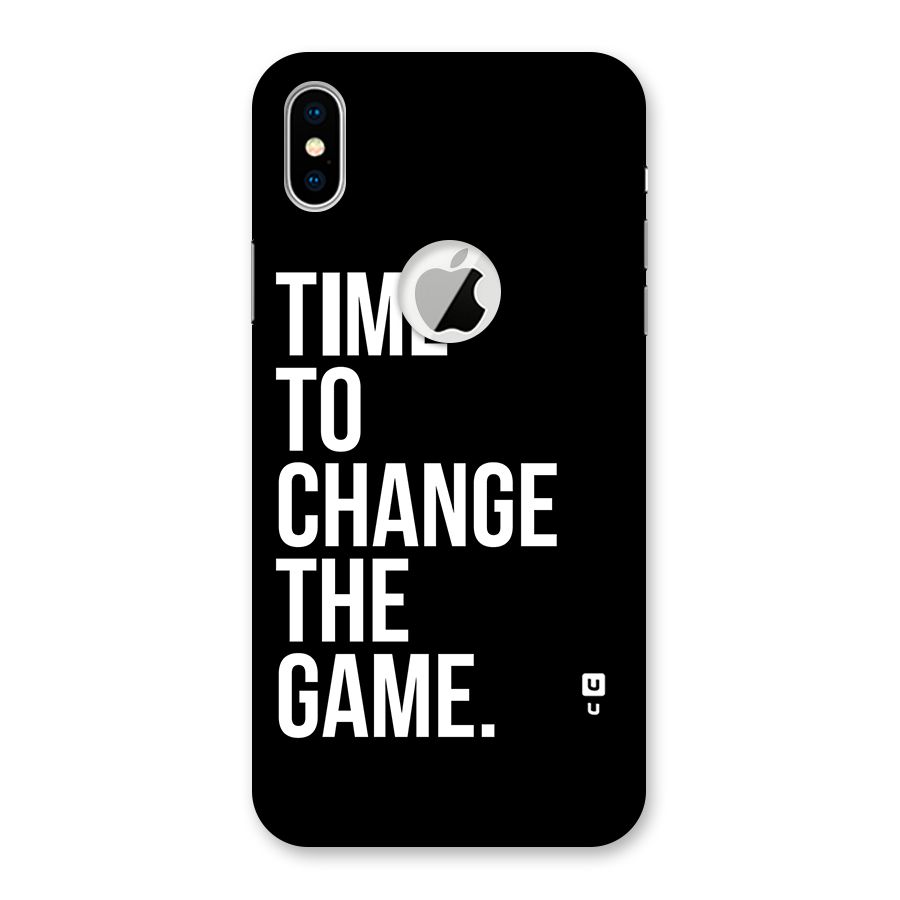 Time to Change the Game Back Case for iPhone X Logo Cut