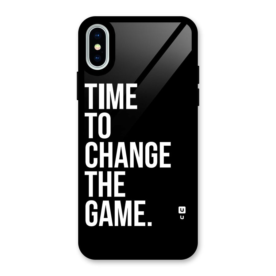 Time to Change the Game Glass Back Case for iPhone XS