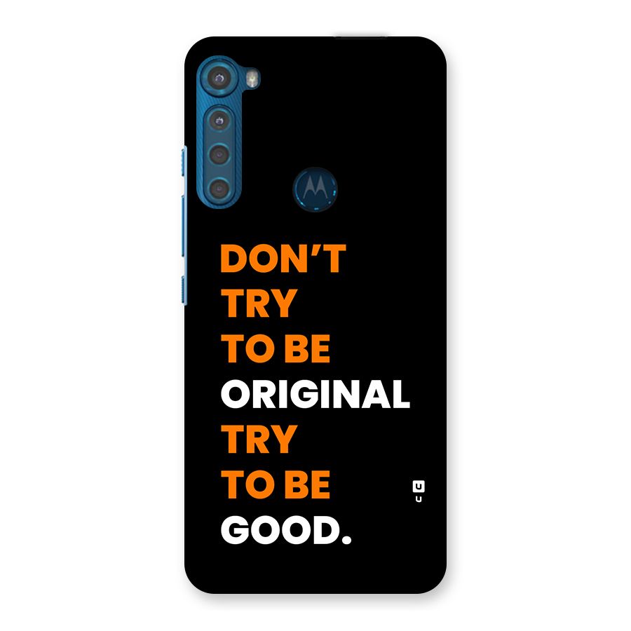 To Be Good Back Case for Motorola One Fusion Plus