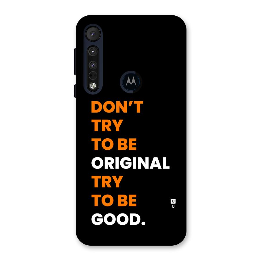 To Be Good Back Case for Motorola One Macro