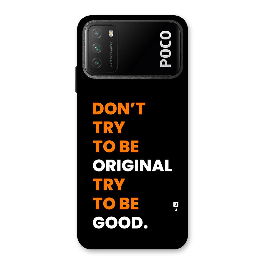 To Be Good Back Case for Poco M3