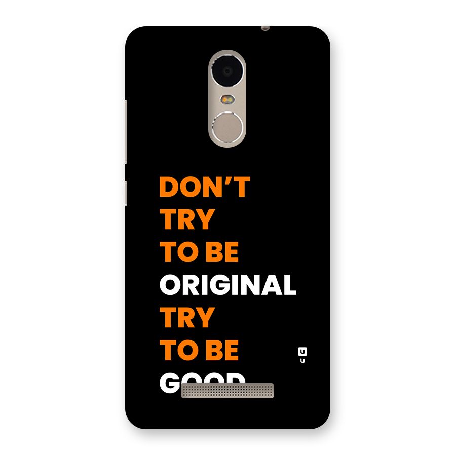 To Be Good Back Case for Redmi Note 3