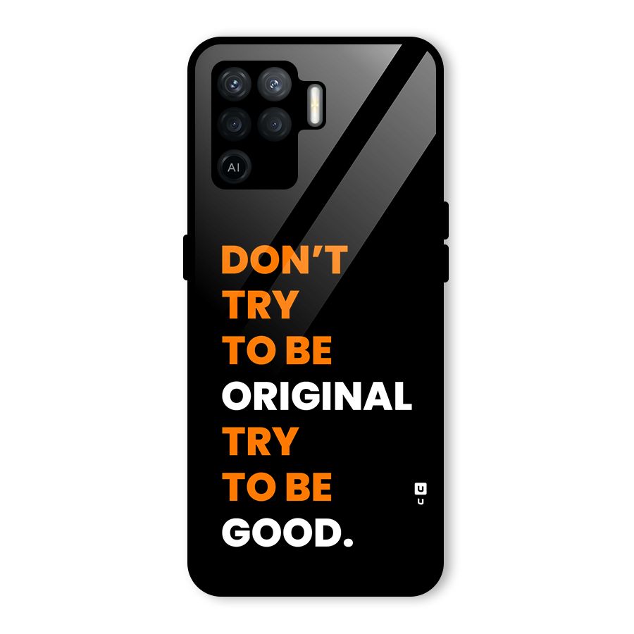 To Be Good Glass Back Case for Oppo F19 Pro