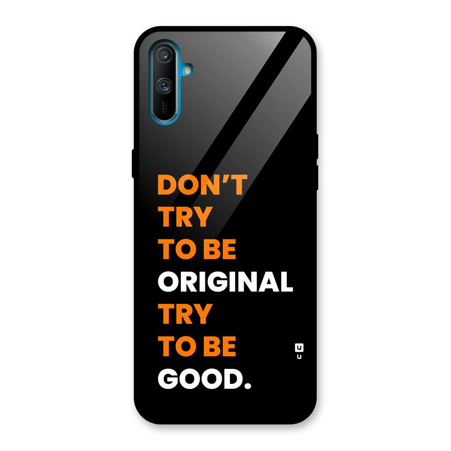 To Be Good Glass Back Case for Realme C3