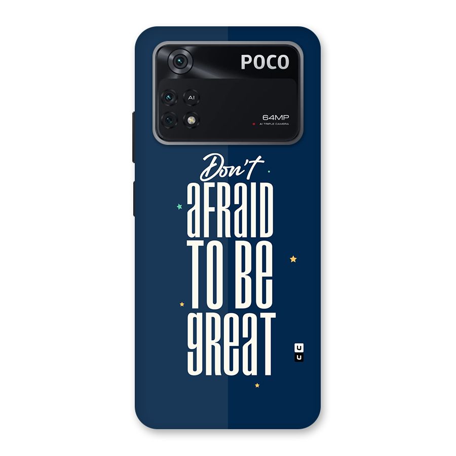 To Be Great Back Case for Poco M4 Pro 4G