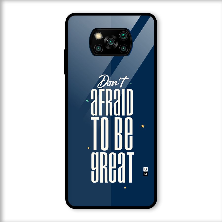 To Be Great Glass Back Case for Poco X3