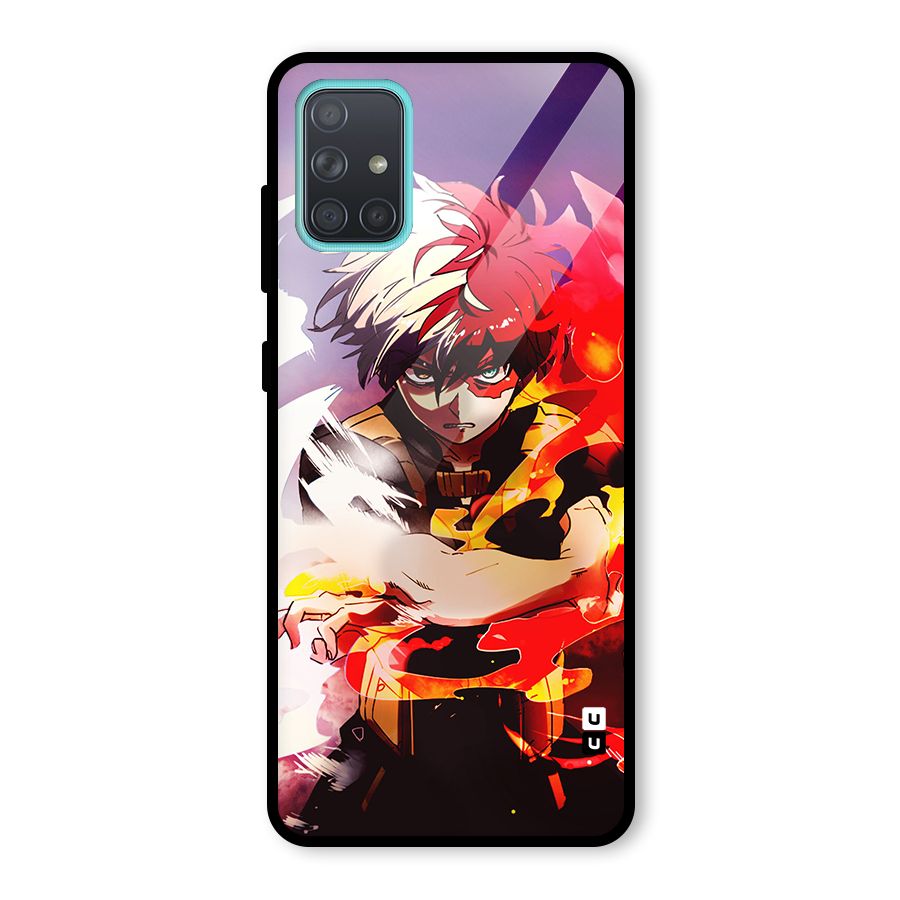 Todoroki Colors Glass Back Case for Galaxy A71