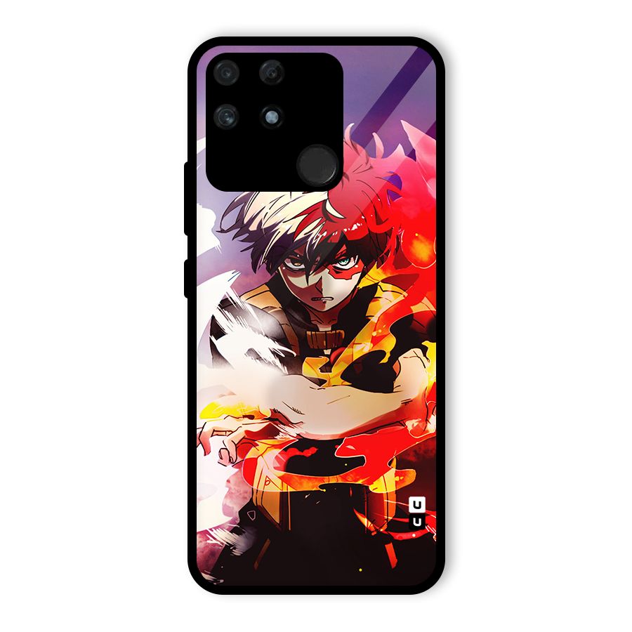 Todoroki Colors Glass Back Case for Realme Narzo 50A