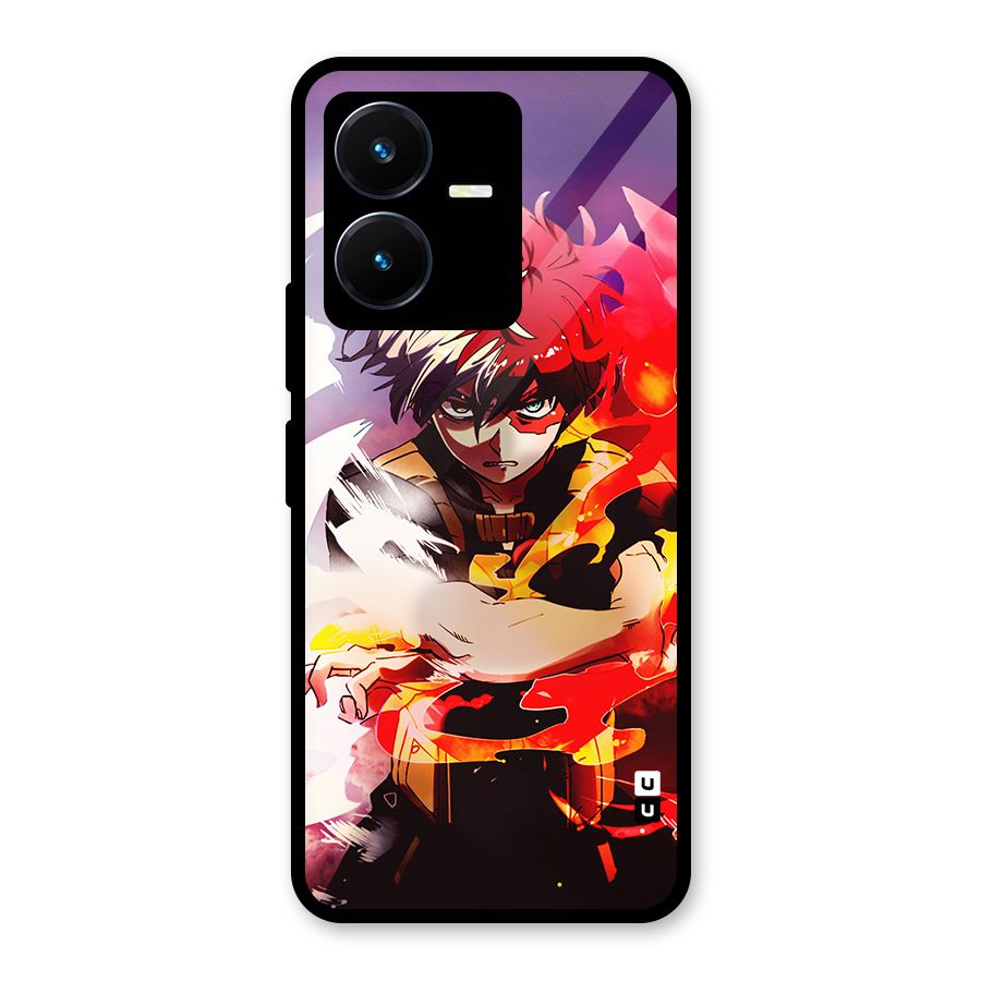 Todoroki Colors Glass Back Case for Vivo Y22