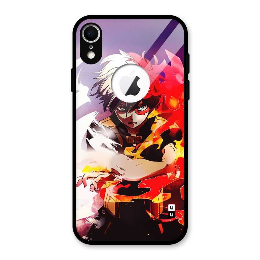 Todoroki Colors Glass Back Case for iPhone XR Logo Cut