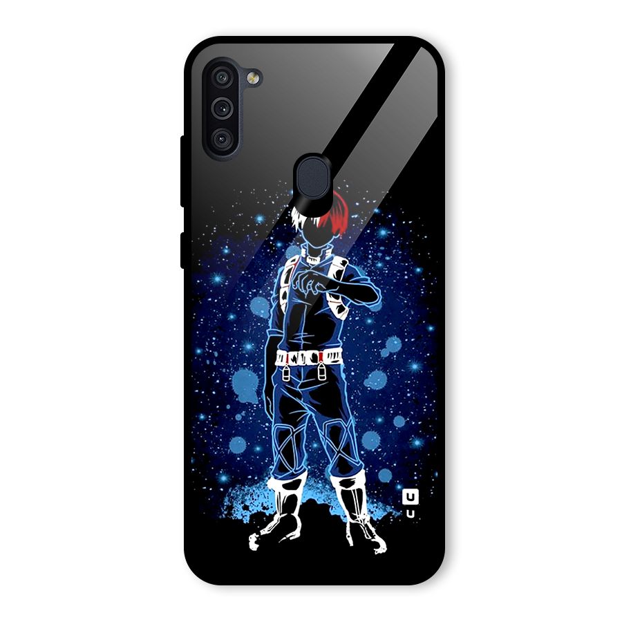 Todoroki Stance Glass Back Case for Galaxy M11