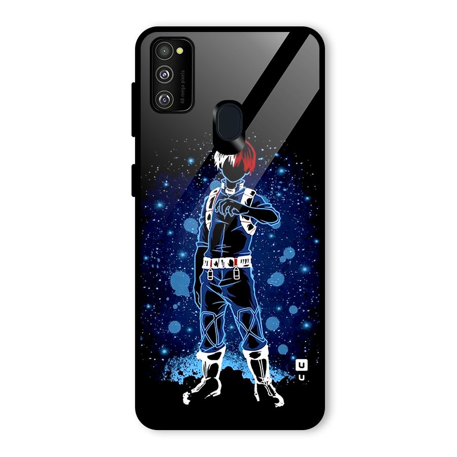 Todoroki Stance Glass Back Case for Galaxy M30s