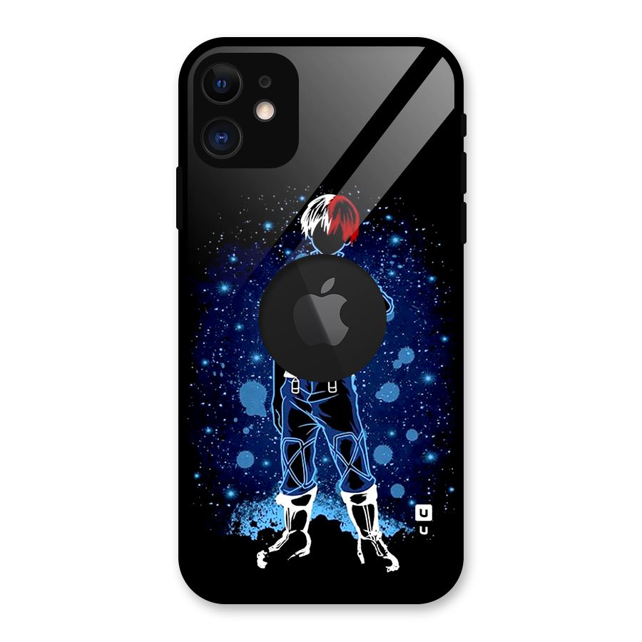 Todoroki Stance Glass Back Case for iPhone 11 Logo Cut
