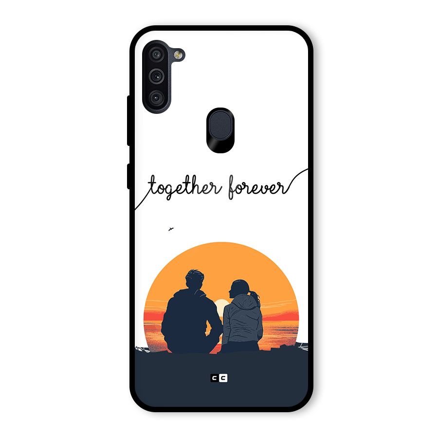 Together Forever Glass Back Case for Galaxy M11