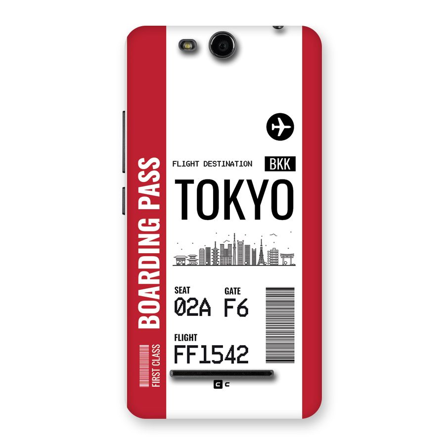 Tokyo Boarding Pass Back Case for Canvas Juice 3 Q392
